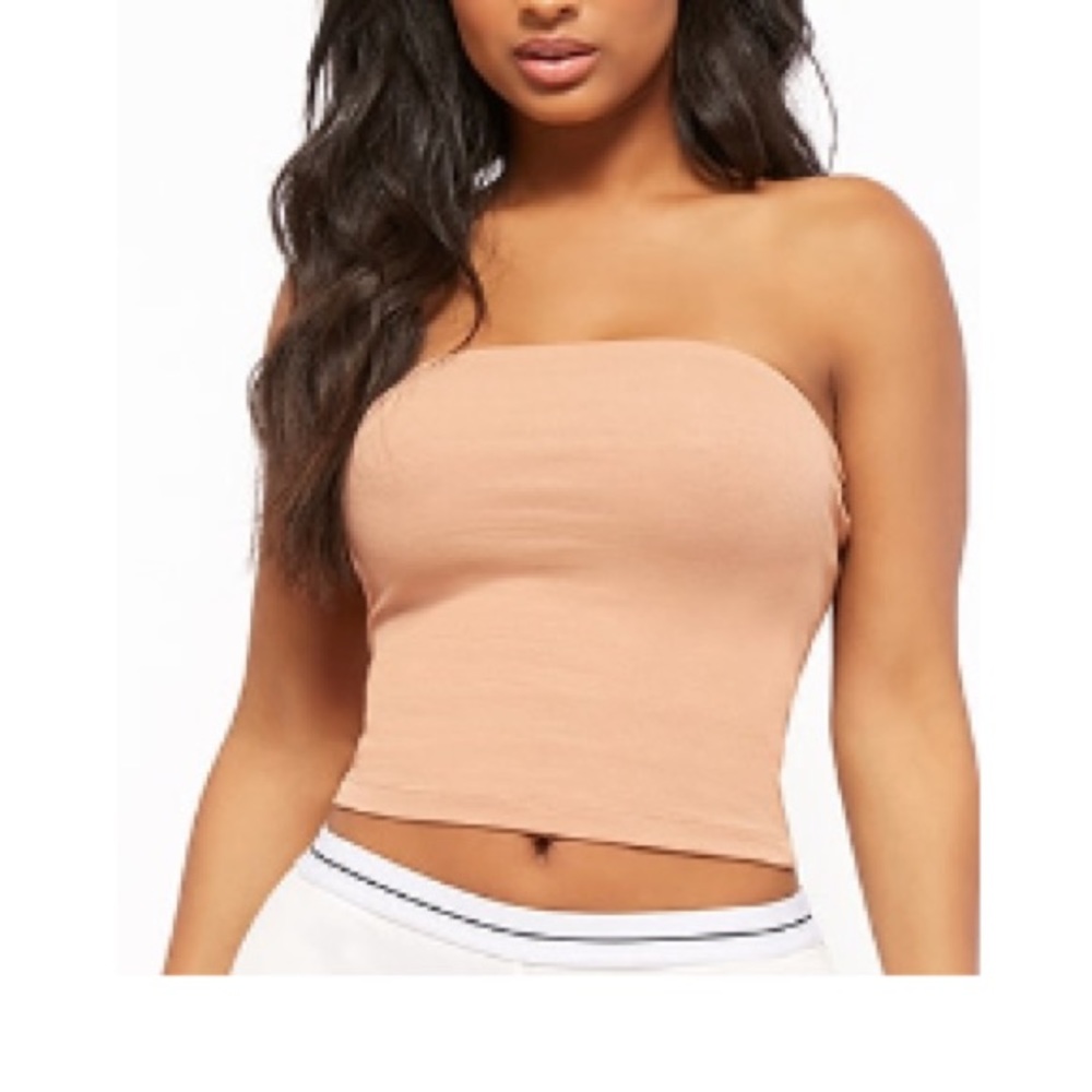 Apricot colored tube top